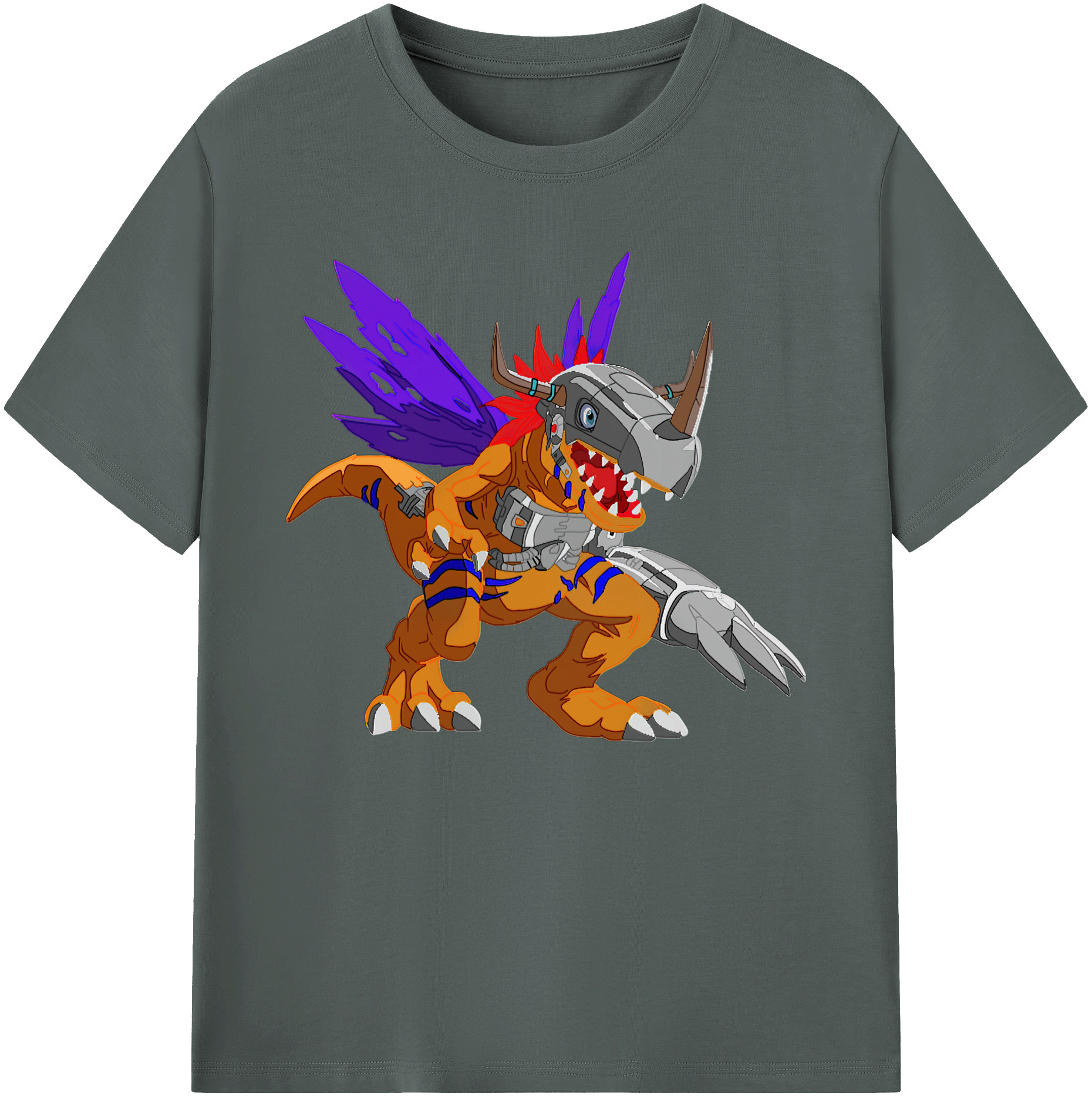 （画像用） Digimon デジタルモンスター/デジモン 綿100％ メンズ半袖Tシャツ｜肌触りやわらか＆通気性